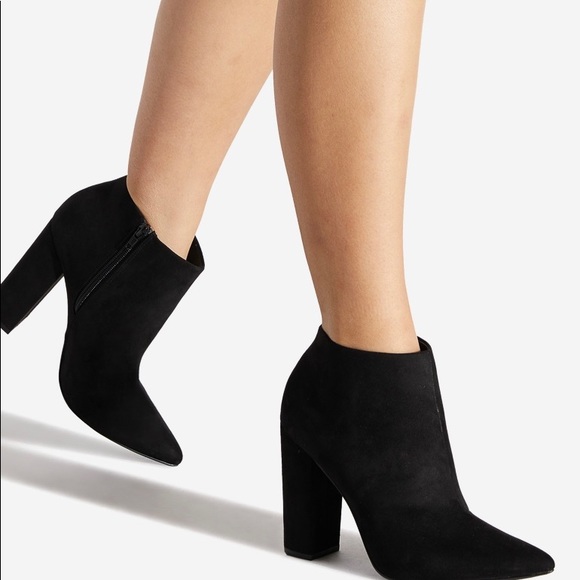 NEW 🌸HP🌸 Suede Block Heel Bootie - Picture 3 of 3